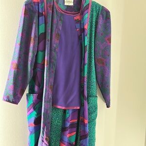 Women's Three Piece Multicolored Outfit Made in Australia.
